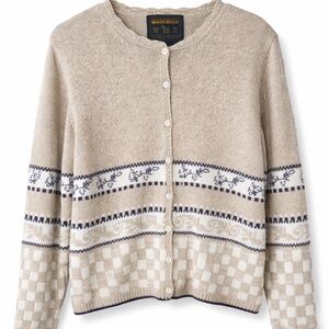 Vintage Woolrich | Ramie / Cotton Cardigan Size M | Nordic Knit